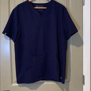 Figs scrub top navy blue size large